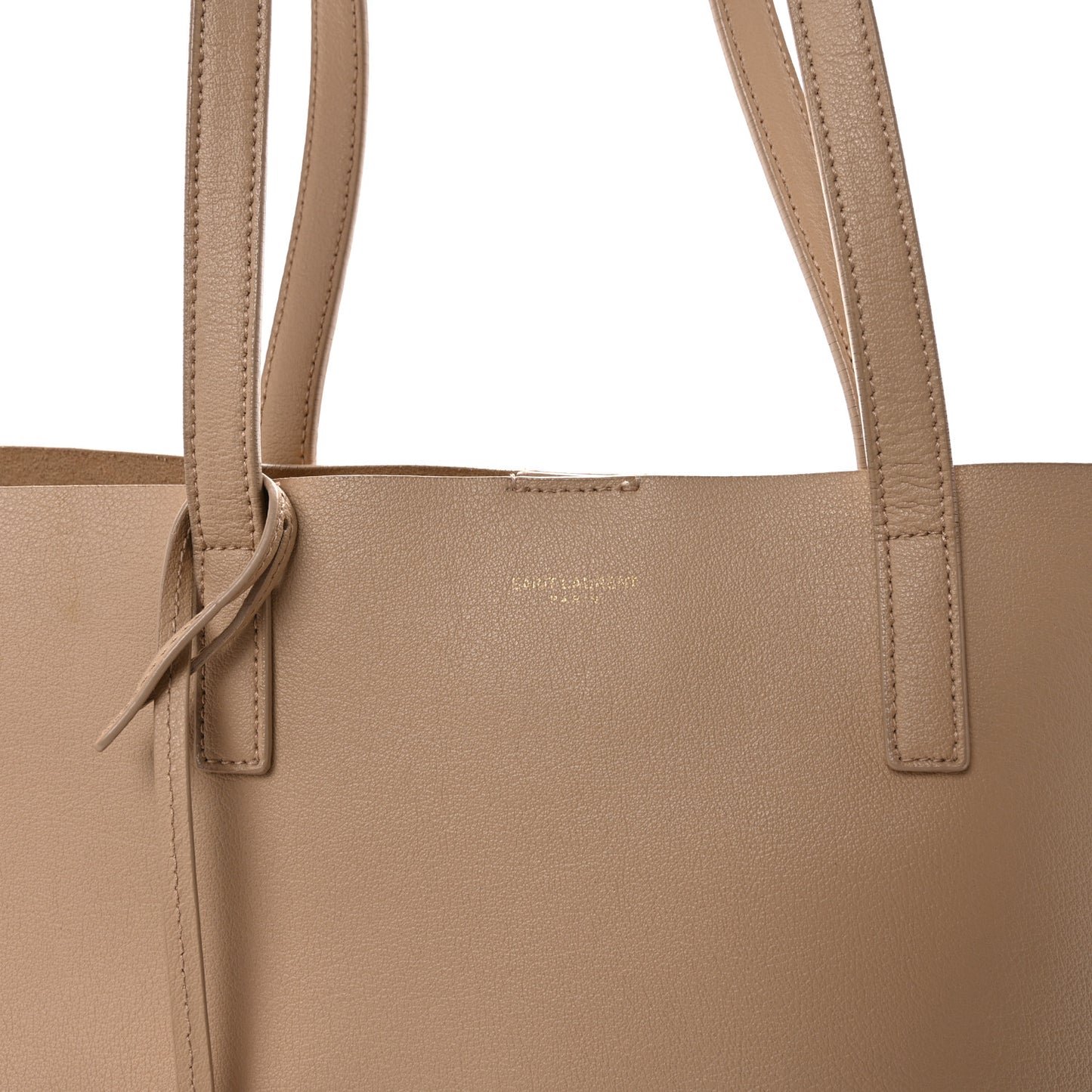 Calfskin Large Shopping Tote Dark Beige