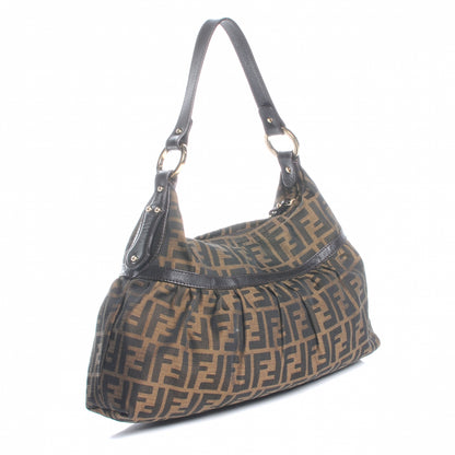 Fendi Zucca Cuoio Lucido Chef Hobo Tobacco Moro 3 of 6