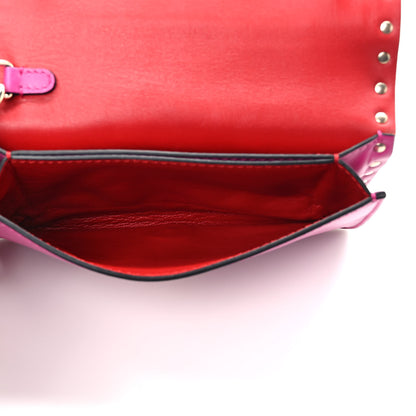 Valentino Garavani Nappa Small Rockstud Wristlet Clutch Fuxia 5 of 6