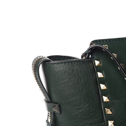 Valentino Garavani Vitello Rockstud Double Handle Tote Green 14 of 15