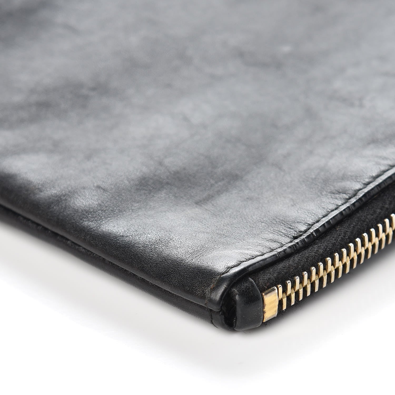 Saint Laurent Calfskin Zipped Clutch Black 16 of 17