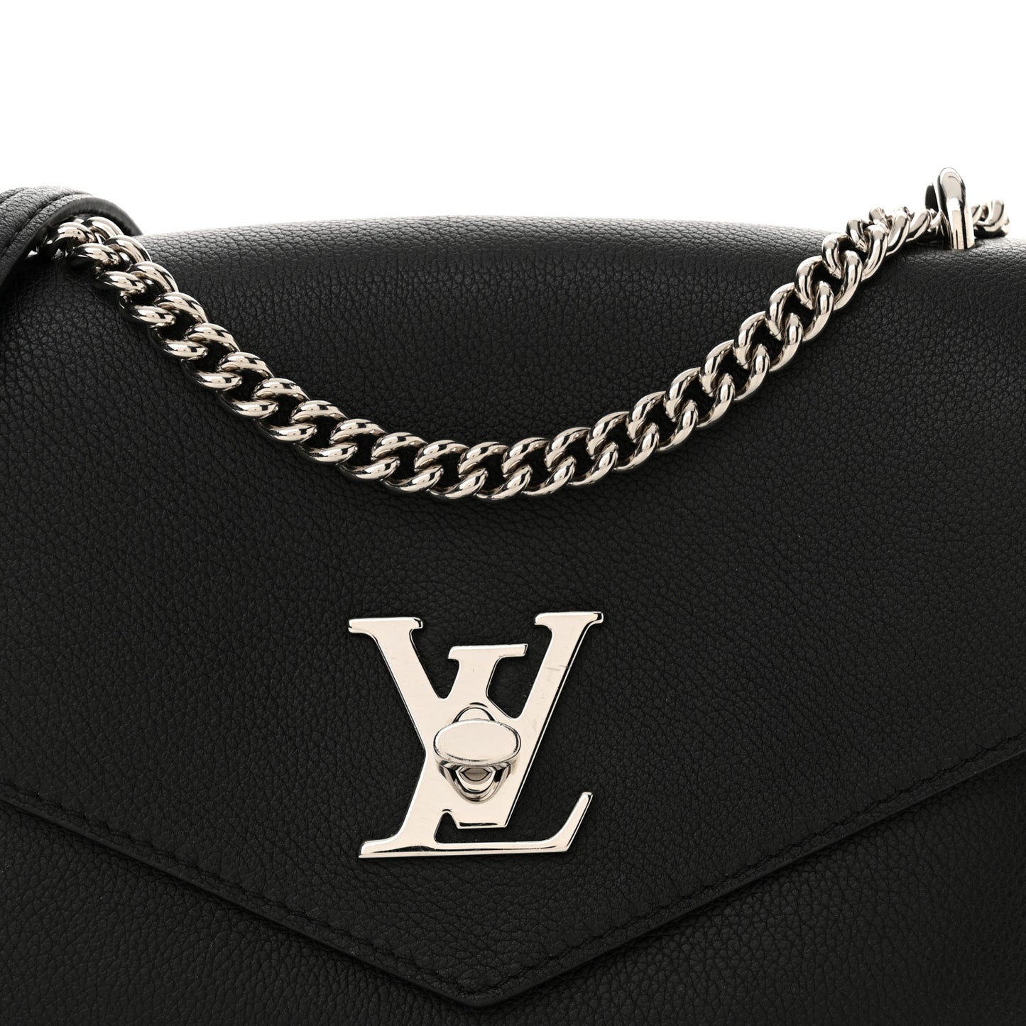 Soft Calfskin My Lockme Chain Bag BB Black