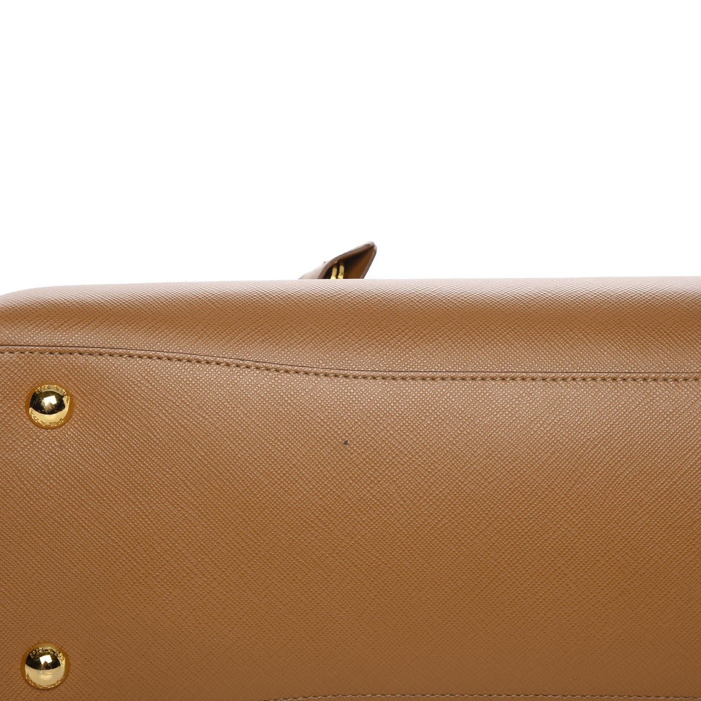 Saffiano Lux Bowling Bag Caramel Talco