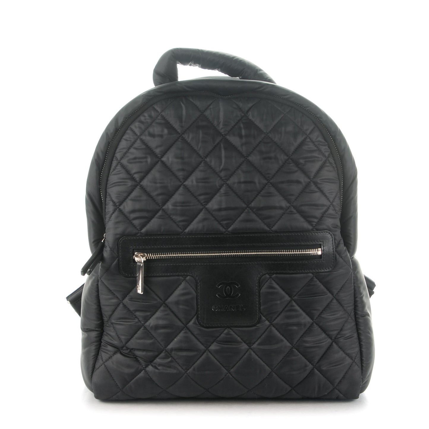 Nylon Quilted Coco Cocoon Backpack Black