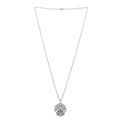 Chanel 18K White Gold Diamond Sous Le Signe du Lion Pendant Necklace 11 of 17