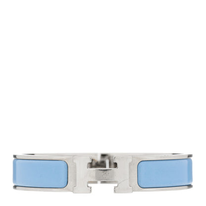 Hermes Enamel Narrow Clic Clac H Bracelet PM Bleu Du Nord 1 of 4