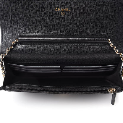 Chanel Caviar Quilted Coco Candy Wallet On Chain WOC Black 5 of 12