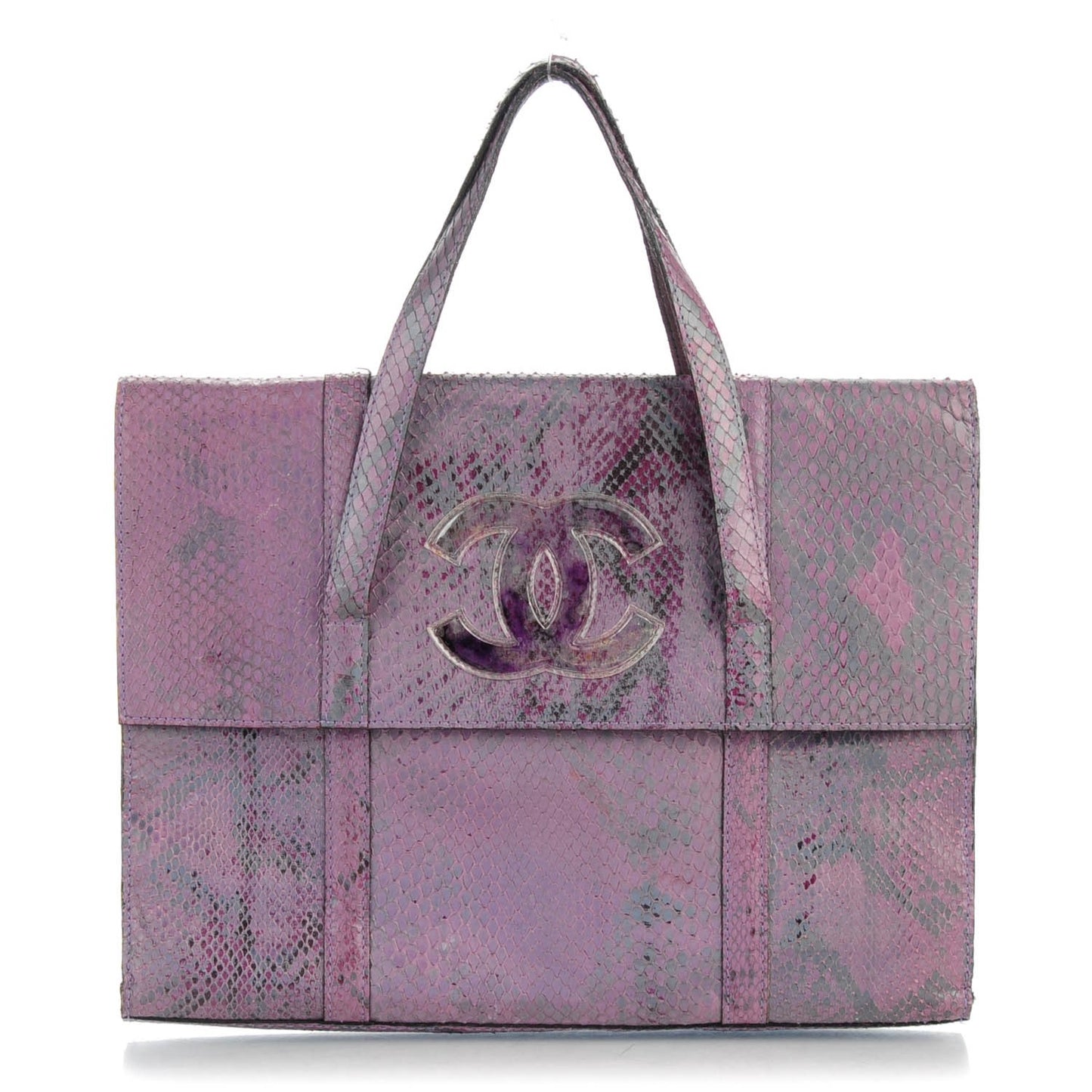 Iridescent Python Small CC Handbag Purple