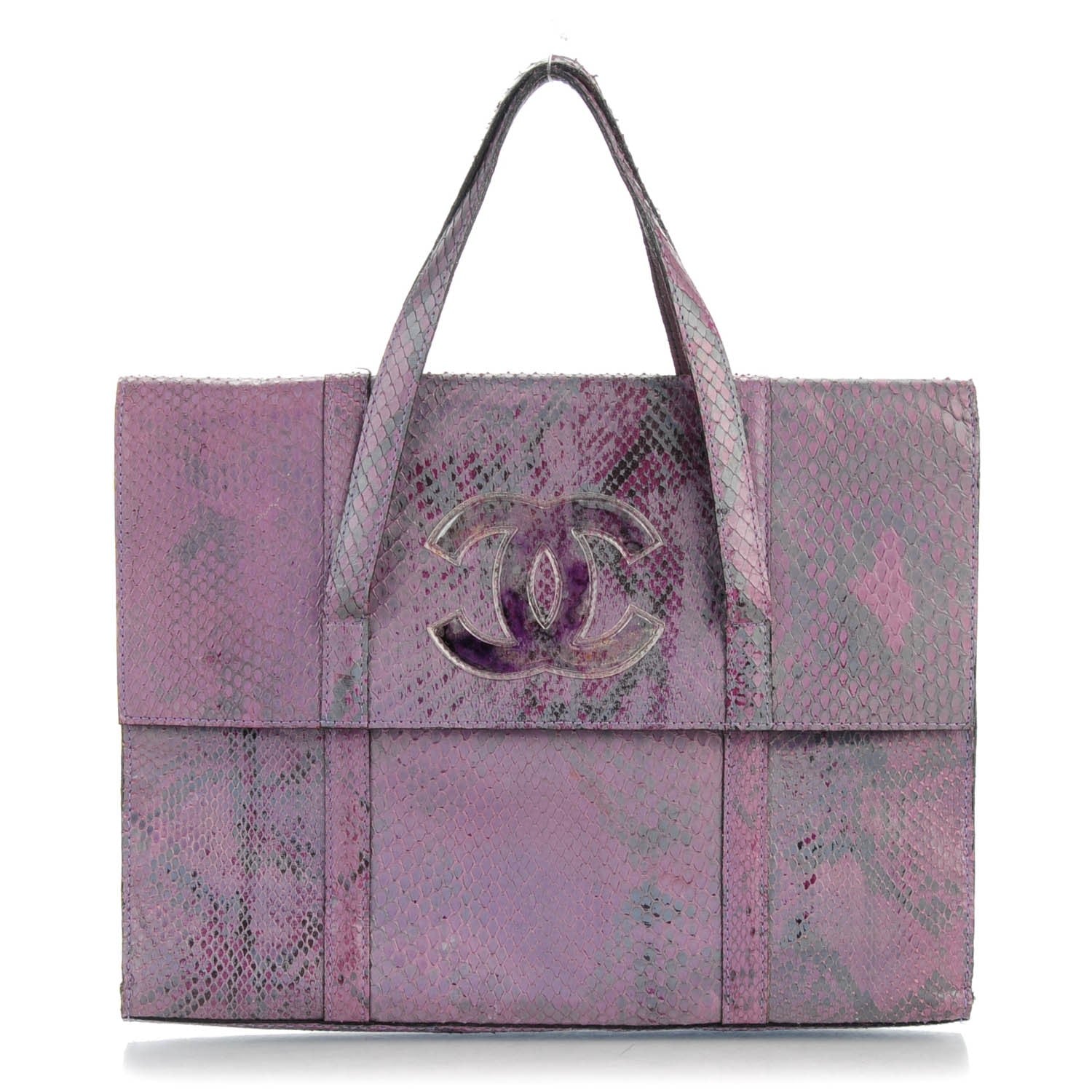 Chanel Iridescent Python Small CC Handbag Purple 1 of 9
