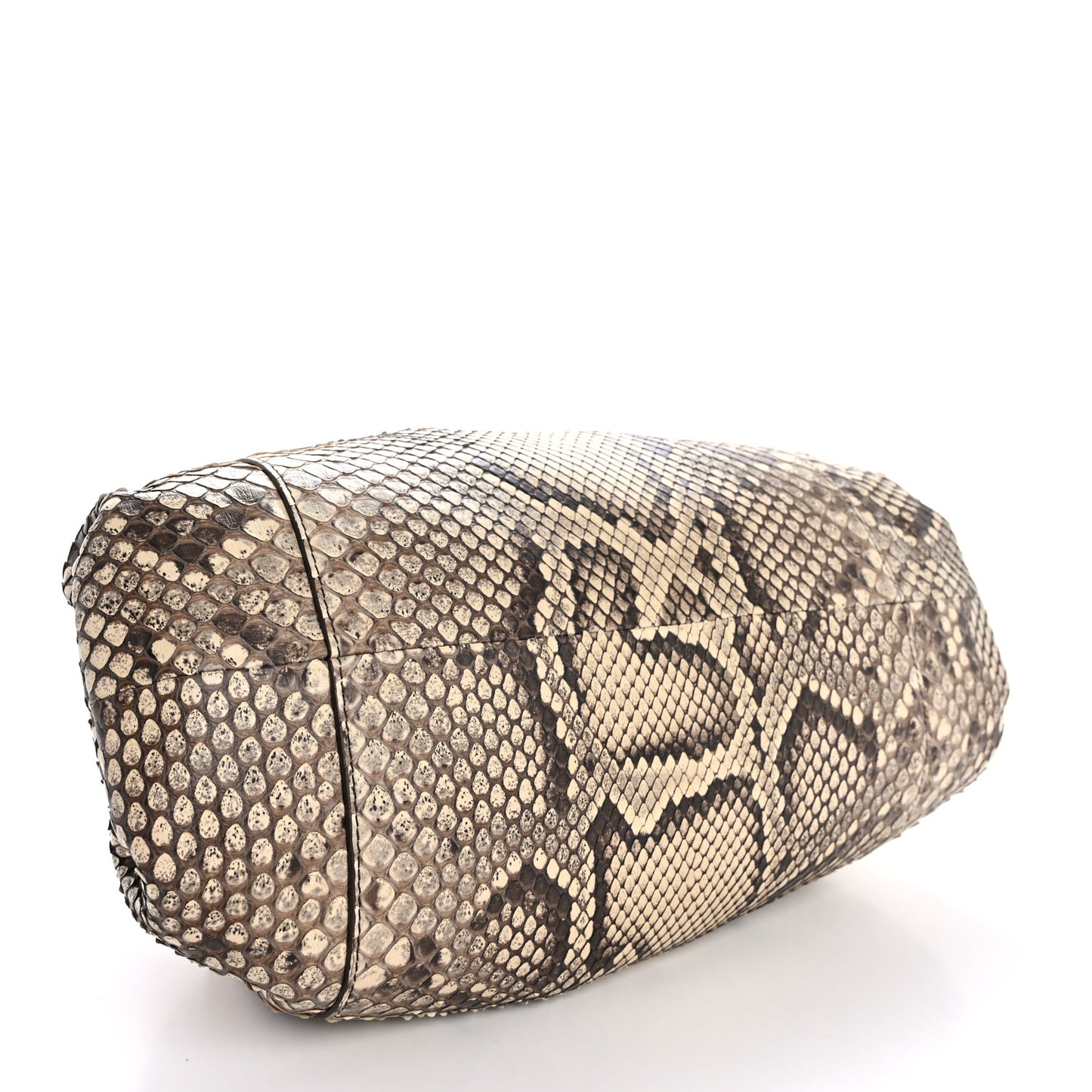 Snakeskin The Pouch Oversized Clutch Naturale