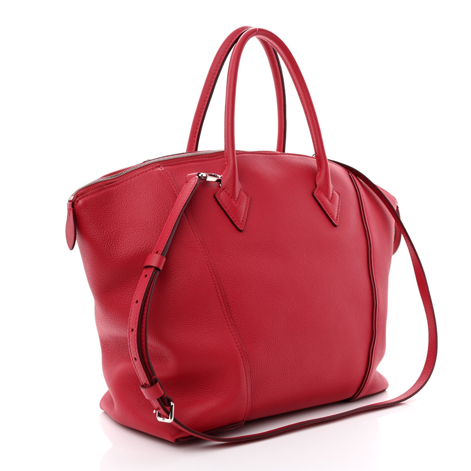 Louis Vuitton Veau Cachemire Soft Lockit MM Framboise 3 of 10