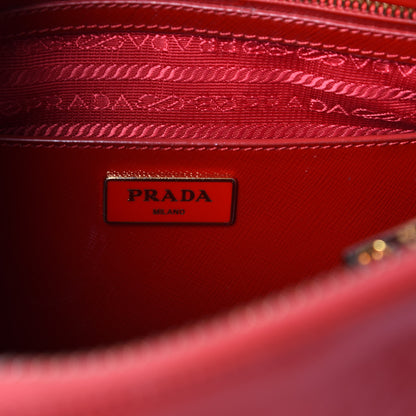 Prada Saffiano Vernice Medium Promenade Tote Rosso 9 of 13