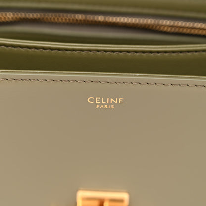Celine Shiny Calfskin Medium Triomphe Soft Khaki 6 of 9