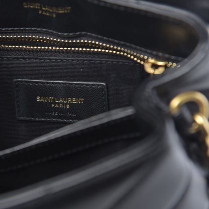 Saint Laurent Calfskin Y Quilted Monogram Toy Loulou Crossbody Bag Black 6 of 10
