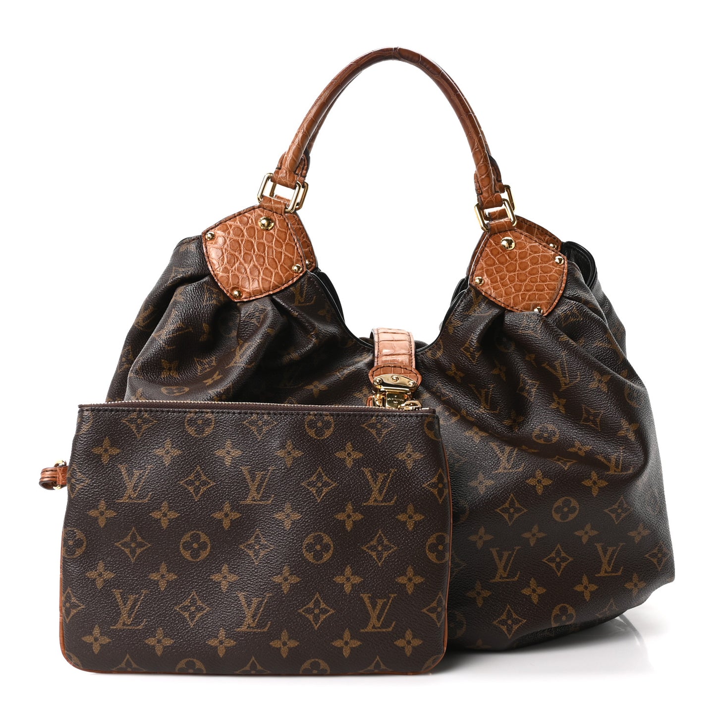 Monogram Alligator Trim Mahina XL