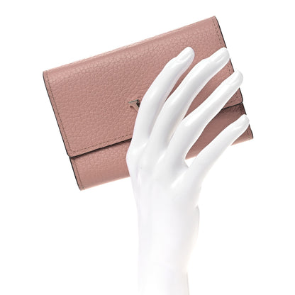 Louis Vuitton Taurillon Capucines Compact Wallet Magnolia 2 of 9