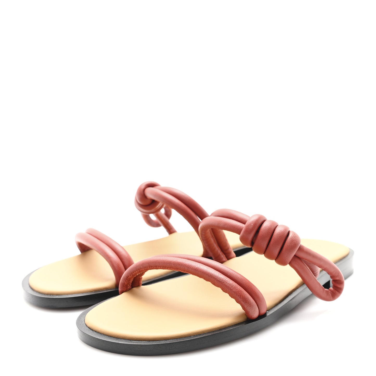 Calfskin Flamenco Sandals 36 Sand Dark Rust
