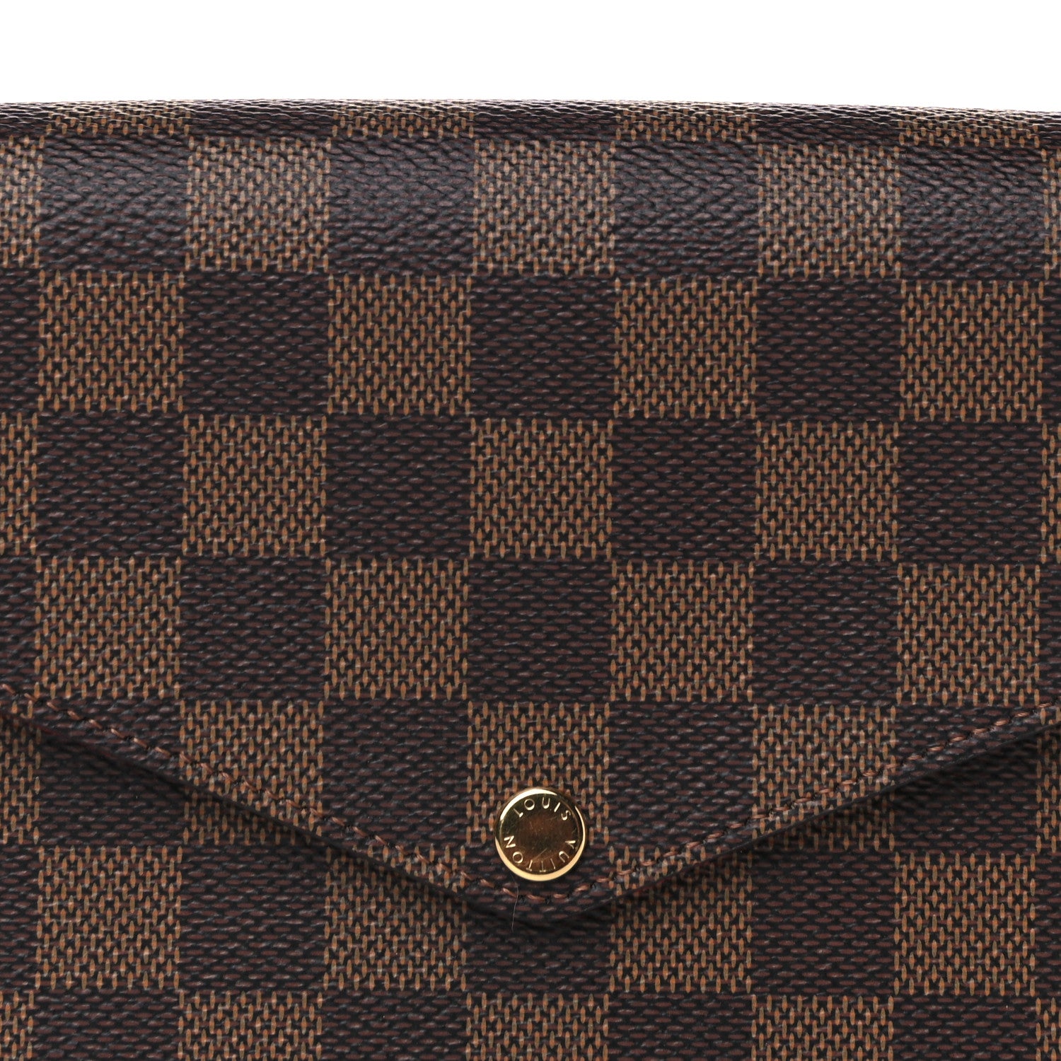 Louis Vuitton Damier Ebene Pochette Felicie Chain Wallet 7 of 10