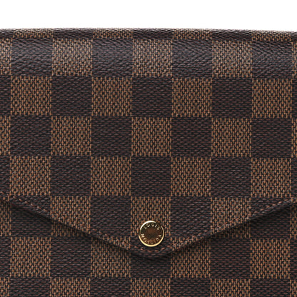 Louis Vuitton Damier Ebene Pochette Felicie Chain Wallet 7 of 10