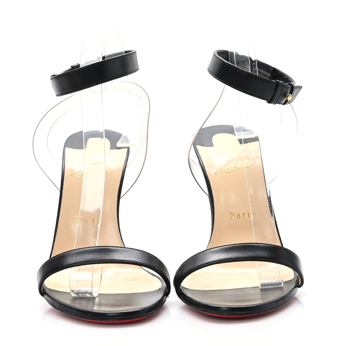 Shiny Nappa PVC Jonatina 100 Sandals 41 Black