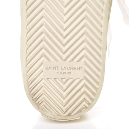 Saint Laurent Calfskin Star Court Sneakers 39.5 White Argent 6 of 8
