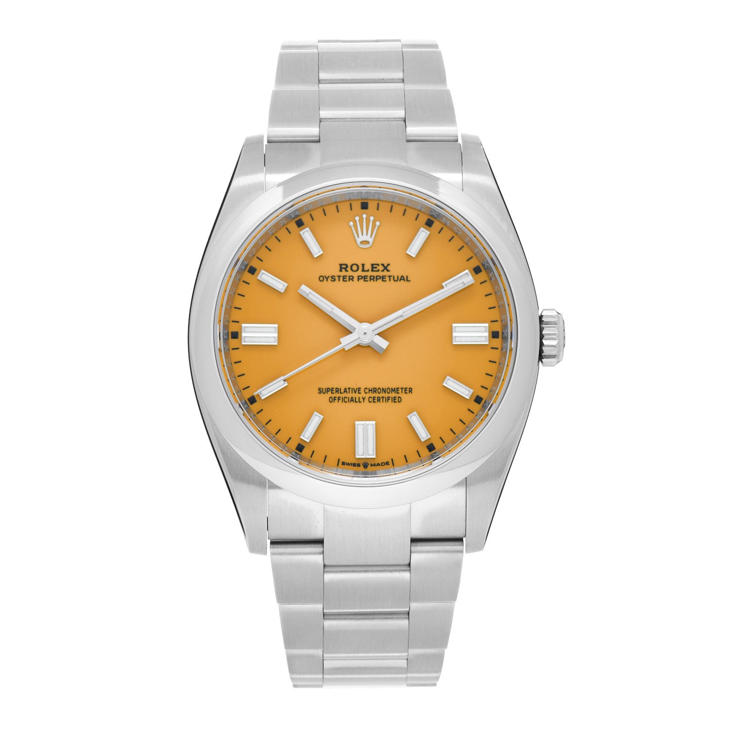 Rolex Stainless Steel 36mm Oyster Perpetual Watch Yellow 126000 1 of 5