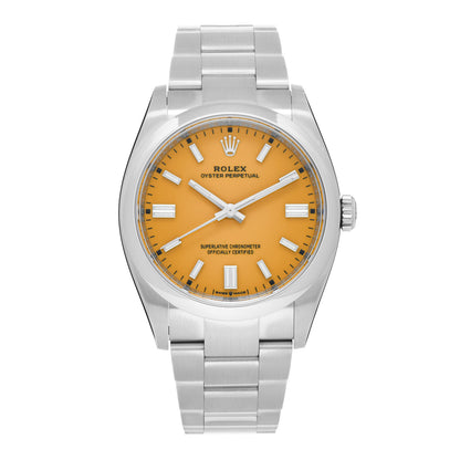 Rolex Stainless Steel 36mm Oyster Perpetual Watch Yellow 126000 1 of 5