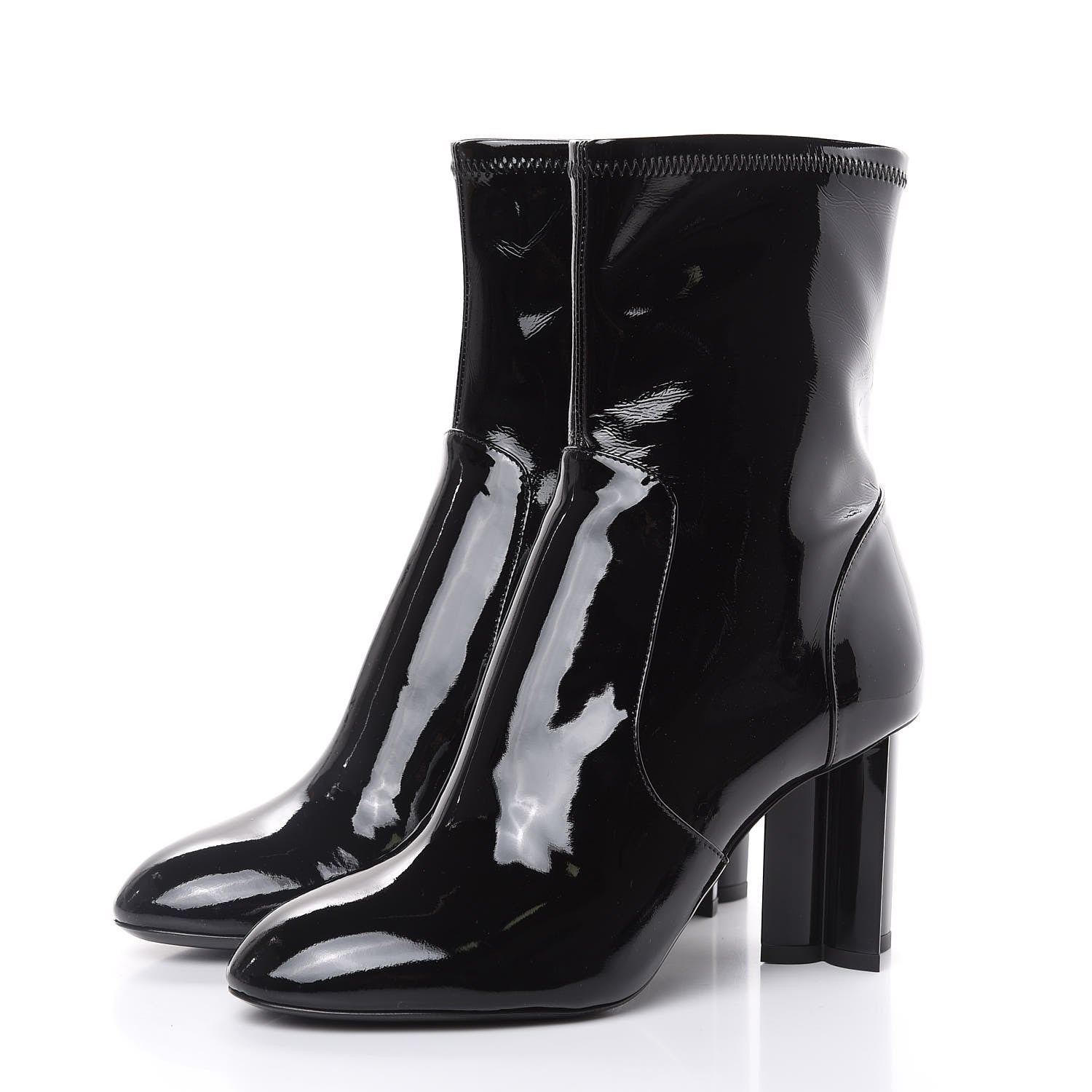 Louis Vuitton Patent Silhouette Ankle Boots 36 Black 3 of 9