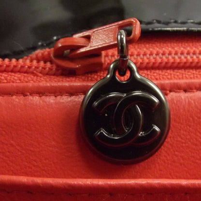 Chanel Suede Patent Shoulder Bag Beige Black 9 of 9