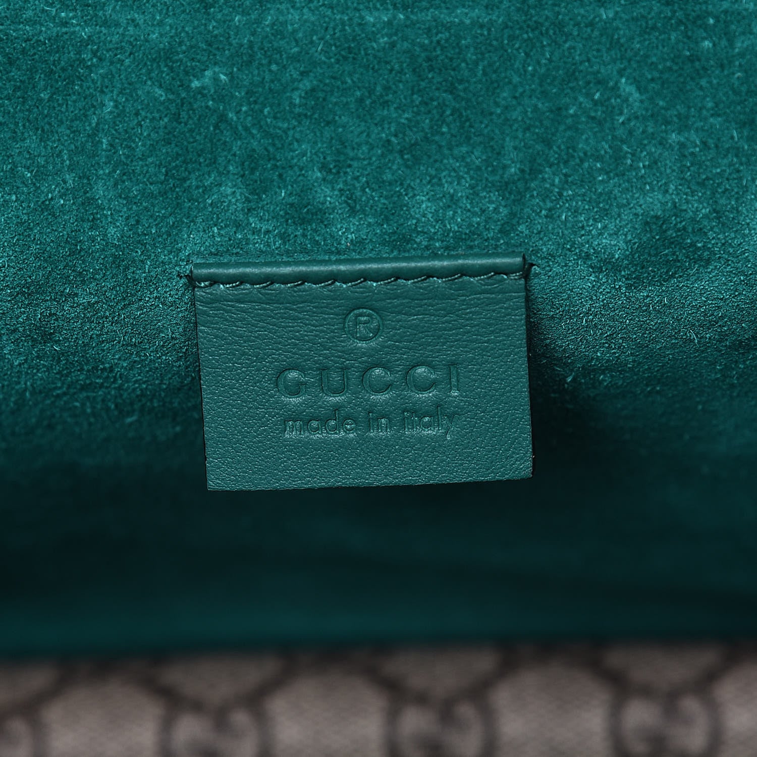 Gucci GG Supreme Monogram Embroidered Medium Dionysus Shoulder Bag Emerald 8 of 10
