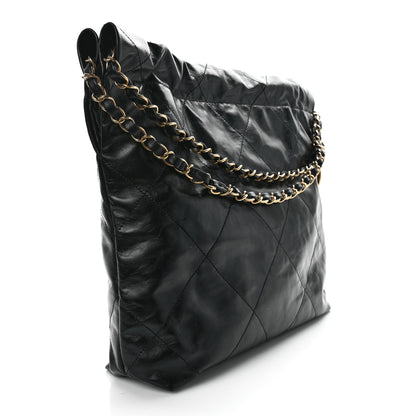 Chanel Shiny Calfskin Quilted Small Chanel 22 Black 3 of 14
