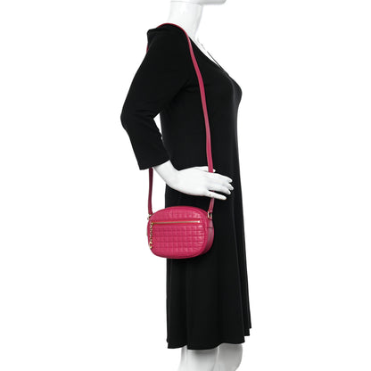 Celine Calfskin Quilted Small C Charm Bag Pink 2 of 9
