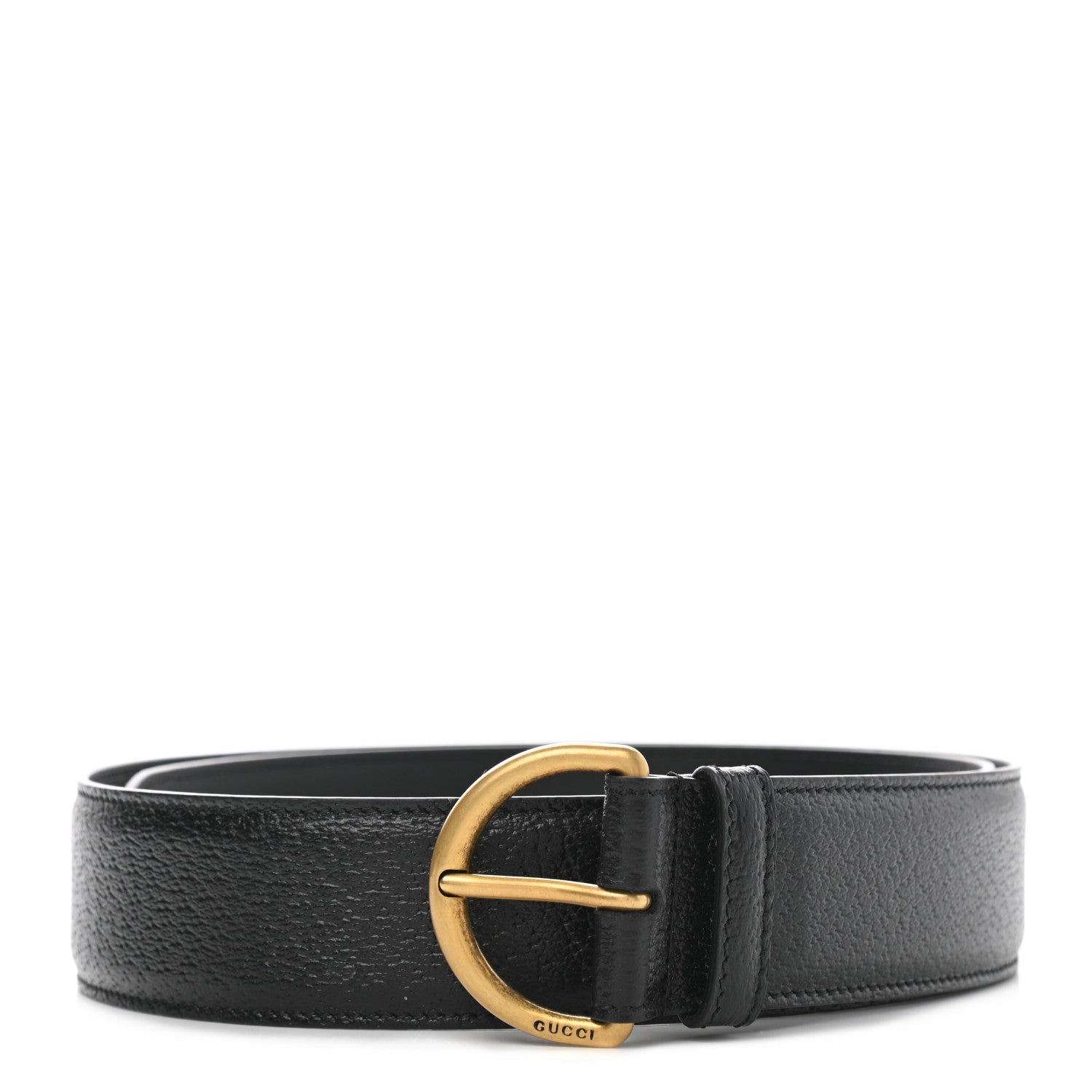Gucci Textured Dollar Calfskin 40mm Belt 90 36 Black 1 of 5