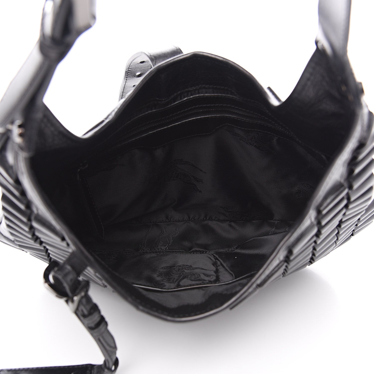 Burberry Calfskin Hobo Black 4 of 10