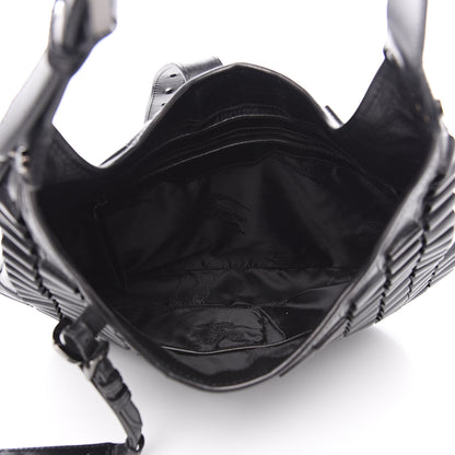 Burberry Calfskin Hobo Black 4 of 10