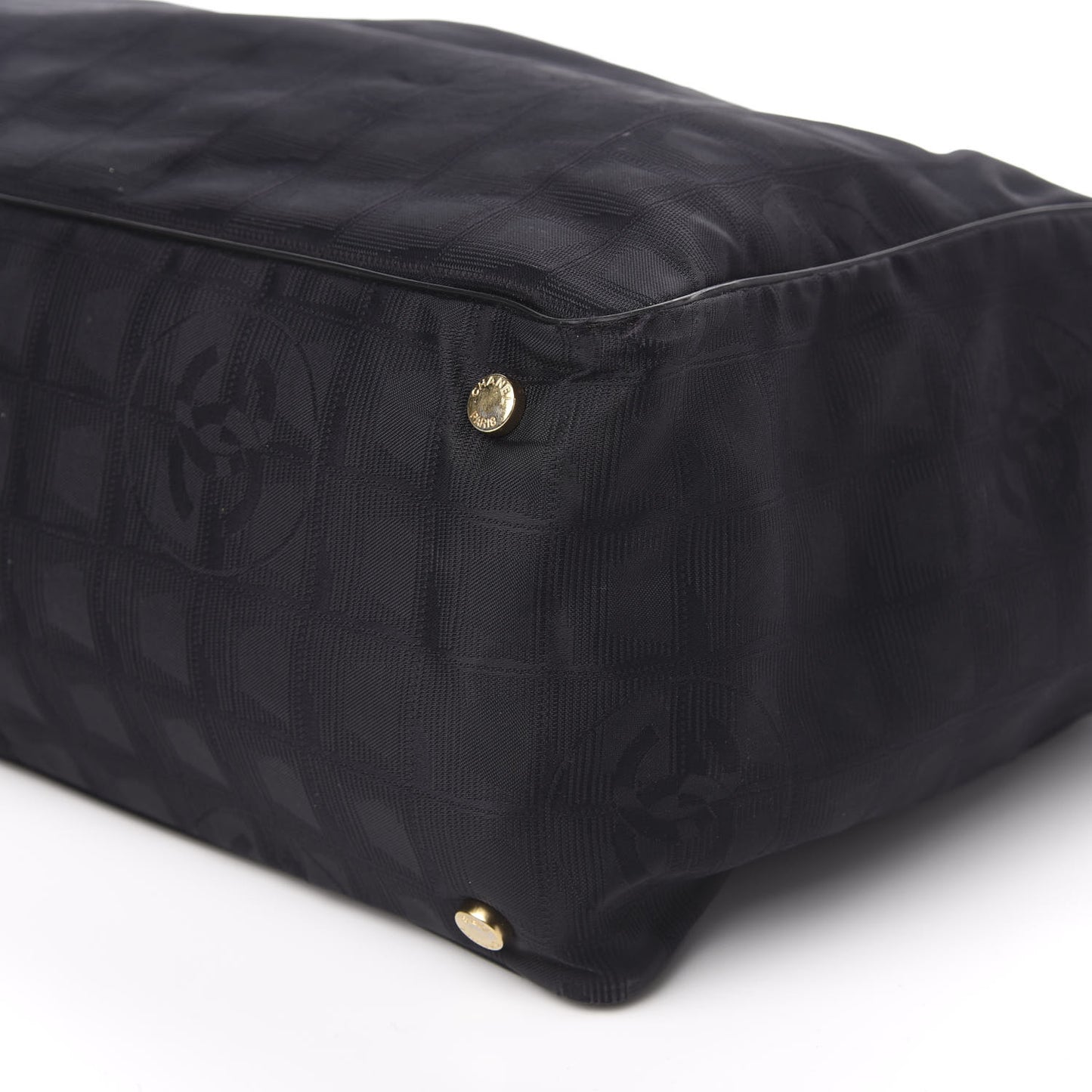 Nylon Large Travel Tote Black