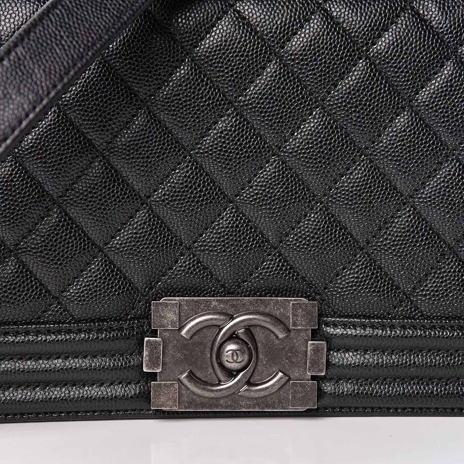 Chanel Caviar Quilted Medium Boy Flap Black 10 of 11