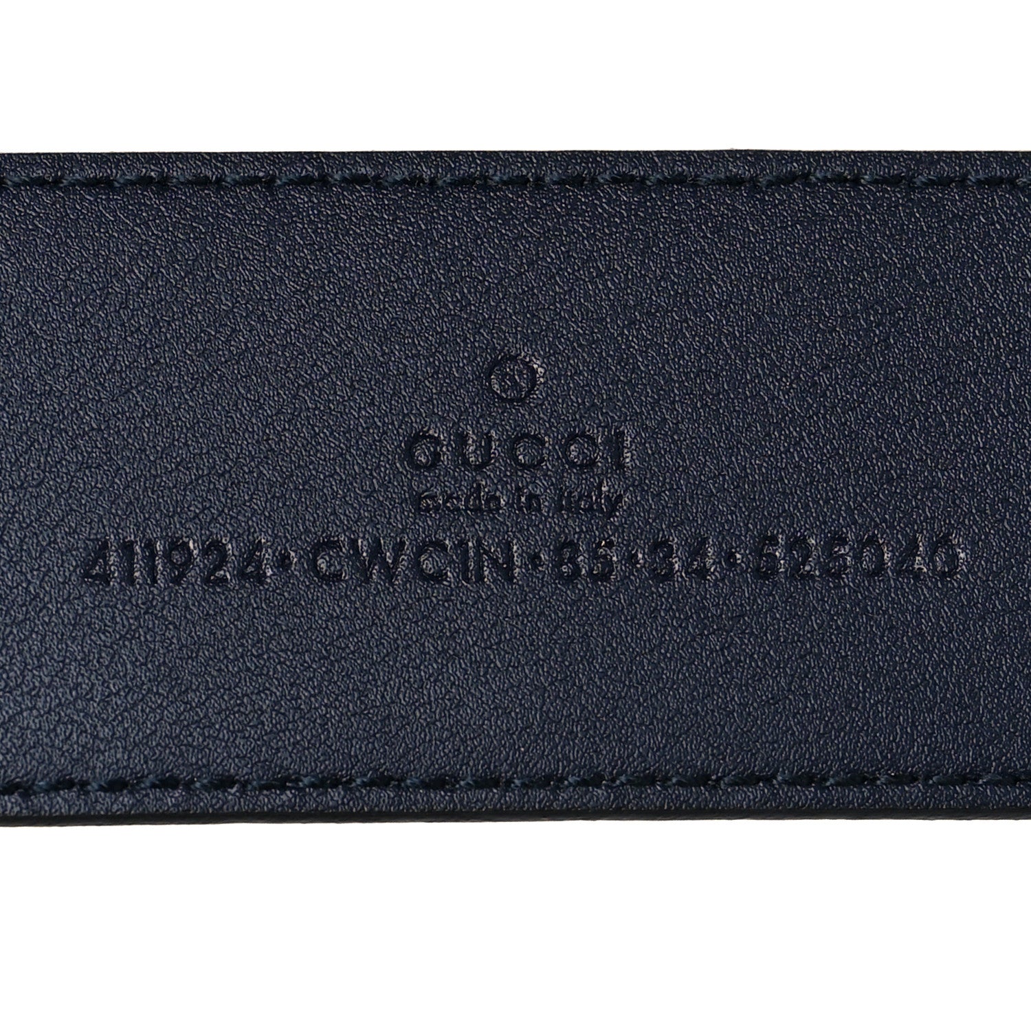 Gucci Guccissima Signature Interlocking G 40mm Belt 85 34 Blue 3 of 6