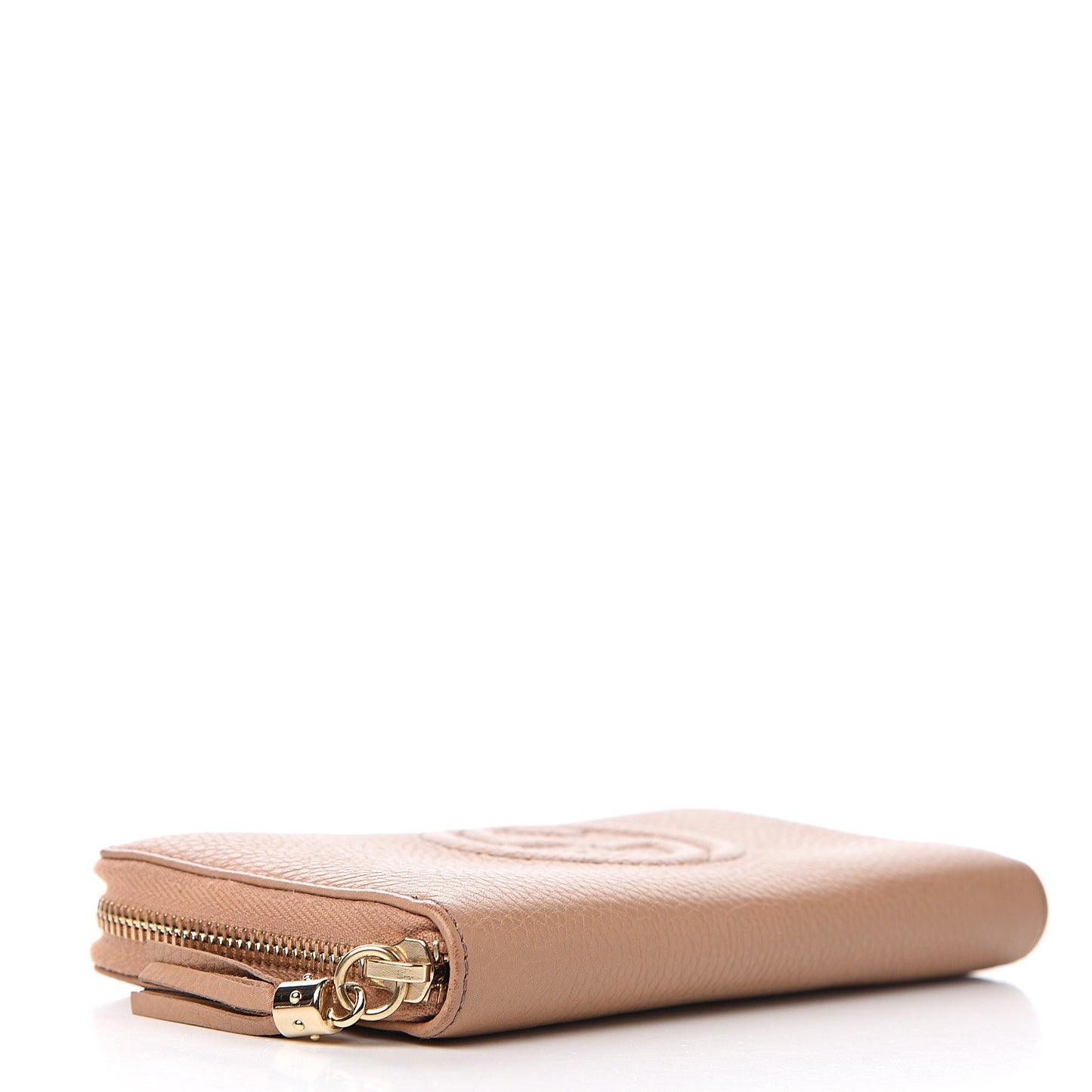 Pebbled Calfskin Soho Zip Around Wallet Camelia
