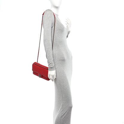 Chanel Lambskin Small CC Crossing Flap Red 2 of 12