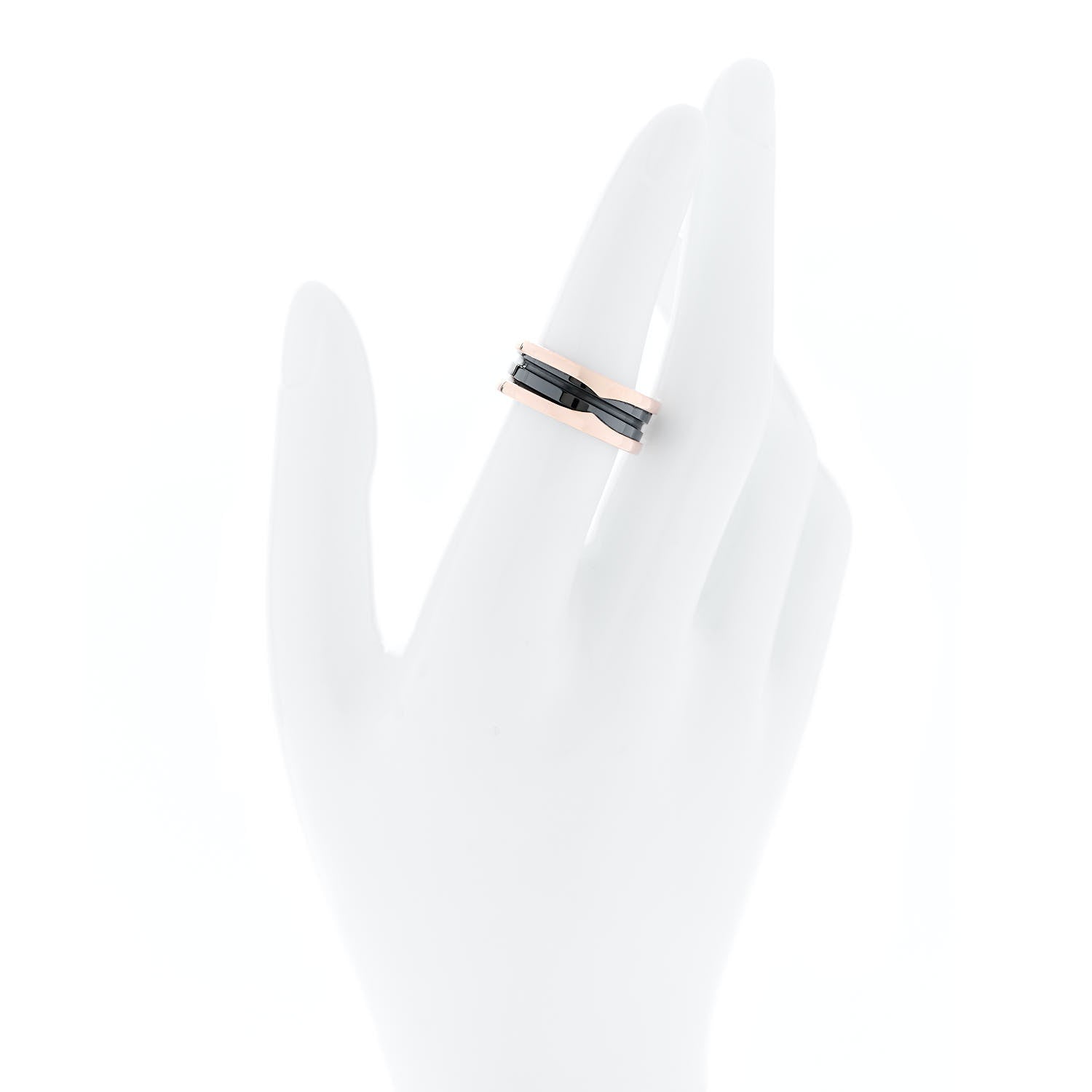Bulgari 18K Rose Gold B.Zero1 Two-Band Ring 53 6.25 2 of 7