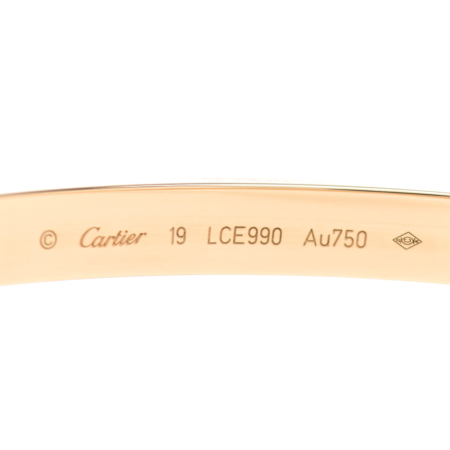Cartier 18K Yellow Gold LOVE Bracelet 19 4 of 5