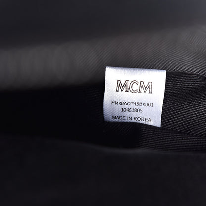 MCM Calfskin Ottomar Monogram Duke Backpack Black 7 of 10