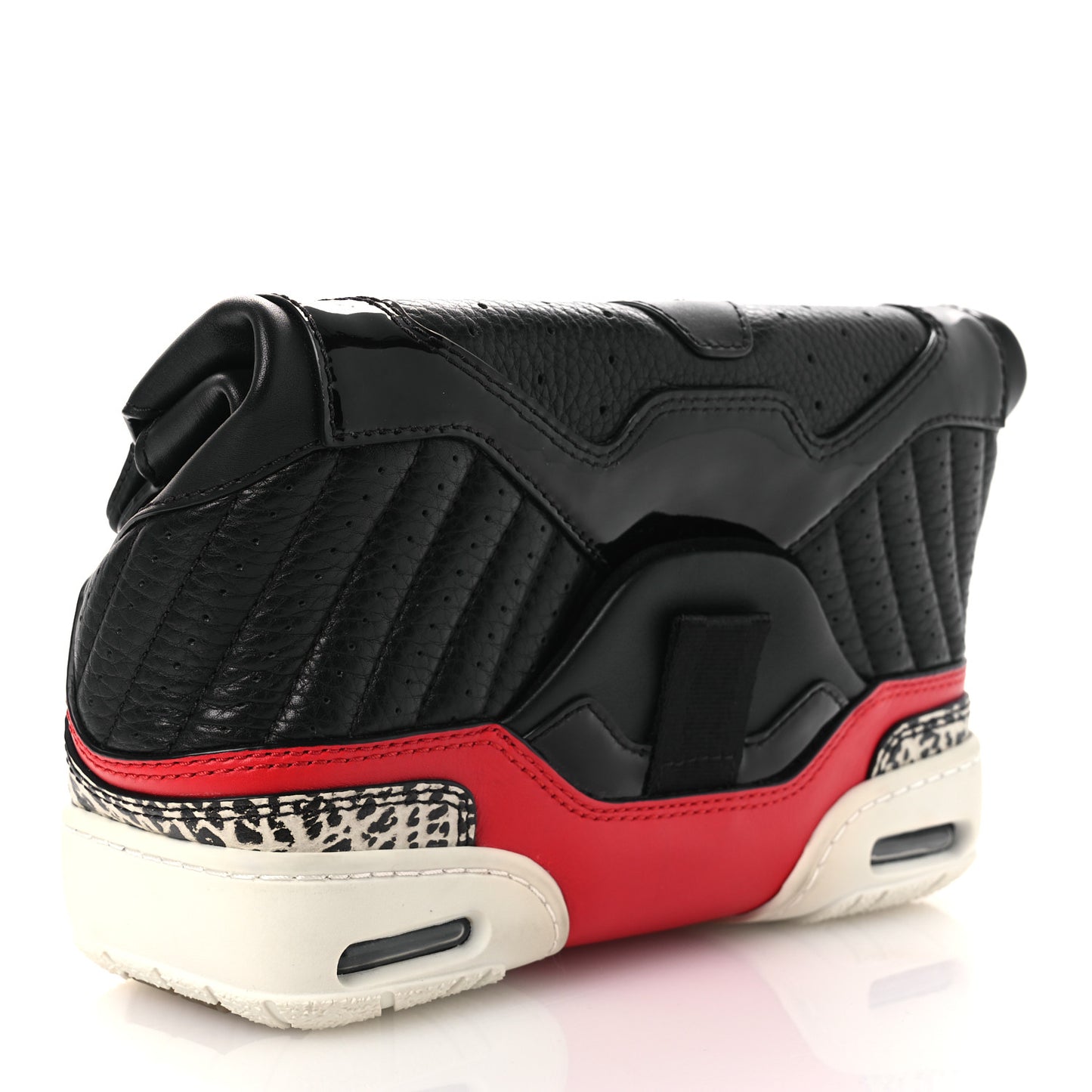 Stingray Calfskin Perforated Sneaker Clutch Black Red White