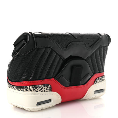 Alexander Wang Stingray Calfskin Perforated Sneaker Clutch Black Red White 3 of 12