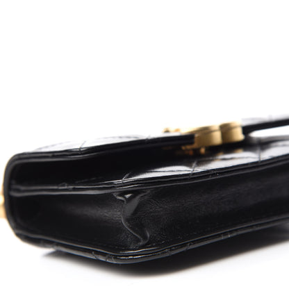 Chanel Calfskin Quilted Perfect Fit Coin Purse With Chain Black 6 of 13