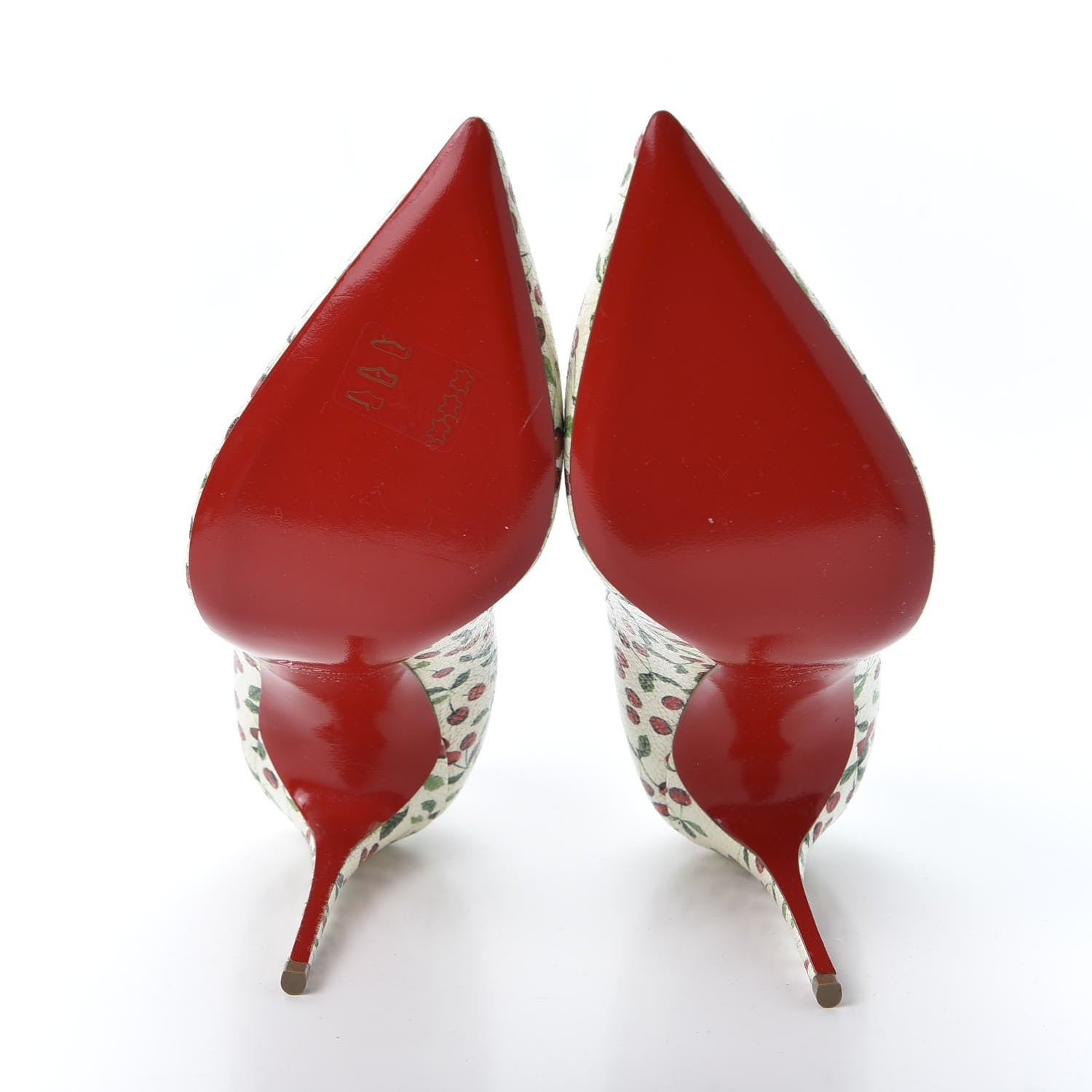 Christian Louboutin Calf Caviar Cerise Pigalle Follies 100 Pumps 40 Latte 5 of 8