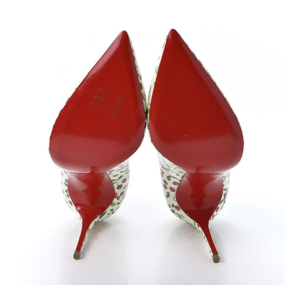 Christian Louboutin Calf Caviar Cerise Pigalle Follies 100 Pumps 40 Latte 5 of 8