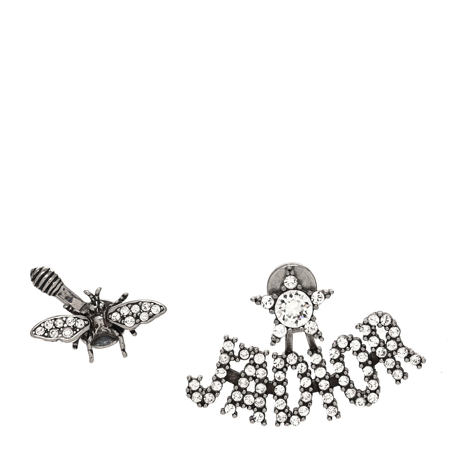Christian Dior Palladium Crystal J'adior Earrings 1 of 4