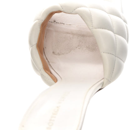 Bottega Veneta Nappa Matelasse Padded Mule Sandals 39.5 Optic White 8 of 13